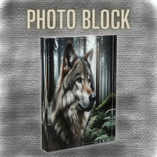 De Enigmatische Wolf van het Bos | Fotoblokken