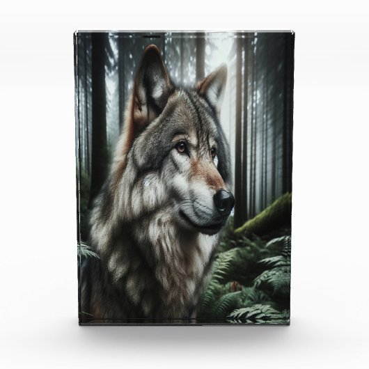 De Enigmatische Wolf van het Bos | Fotoblokken (Voorkant)