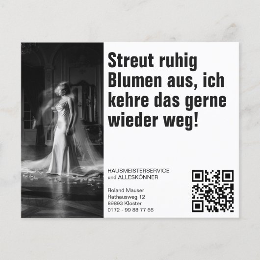 De enigszins andere schoonmaakdienst flyer (Voorkant)