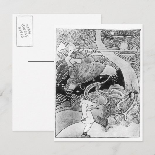 De enorme eik wordt gekapt briefkaart (Voorkant / Achterkant)