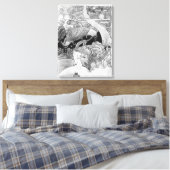 De enorme eik wordt gekapt canvas afdruk (Insitu (Slaapkamer))