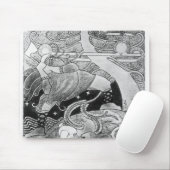 De enorme eikenboom wordt omlaag gesneden muismat (Met muis)