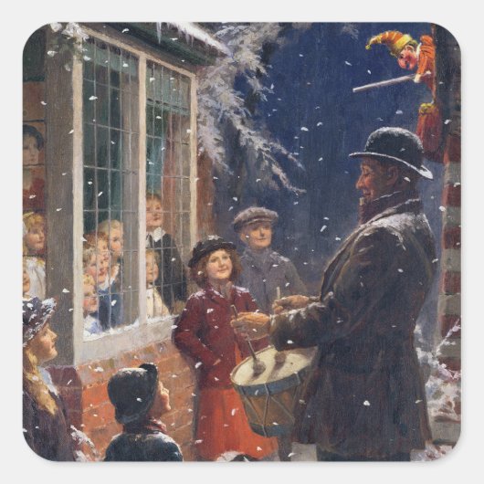 De entertainer vierkante sticker (Voorkant)