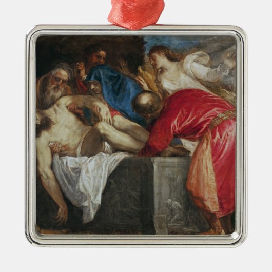 De Entombment van Christus, 1559 Metalen Ornament (Voorkant)