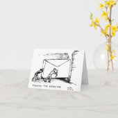 De envelop duwen -- Opmerking Kaart (Gele Bloem)