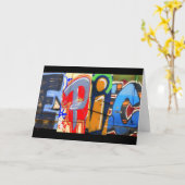 De epische Kaart van de Verjaardag Graffiti (Gele Bloem)