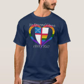 De Episcopale Kerk houdt van je LGBTQ PRIDE T-shirt (Voorkant)