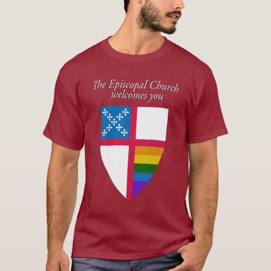 De Episcopale Kerk verwelkomt u LGBTQ T-shirt (Voorkant)
