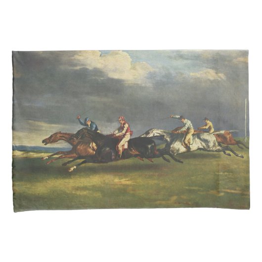 De Epsom Derby Paardenrace Kussensloop (Voorkant-Rechts)