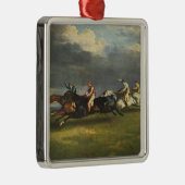De Epsom Derby Paardenrace Metalen Ornament (Rechts)