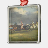 De Epsom Derby Paardenrace Metalen Ornament (Links)