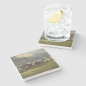 De Epsom Derby Paardenrace Stenen Onderzetter (Zijkant)