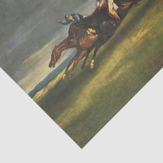 De Epsom Derby Paardenrace Tissuepapier (Detail)