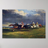 De Epsom Derby van Géricault Jean Louis Théodore ( Poster (Voorkant)