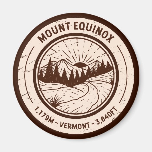 De Equinox Vermont-wandelend ritsreis Magneet (Voorkant)
