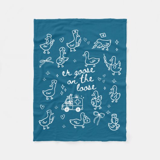 De Er Goose Loose Spoedeisende Hulpafdeling Fleece Deken (Voorkant)