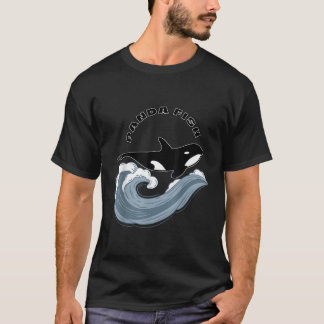 De Er walvis of orka eet bamboe als een Zee panda T-shirt