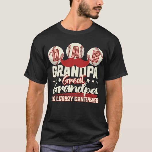 De erfenis gaat verder: papa, opa, overgrootvader t-shirt (Voorkant)
