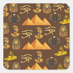 De erfenis van de farao: Antiek Egyptische patrone Vierkante Sticker