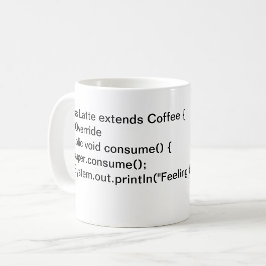 De erfenis van koffie koffiemok (Voorkant links)