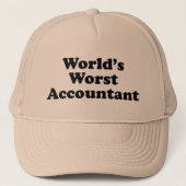 De ergste accountant ter wereld trucker pet (Voorkant)