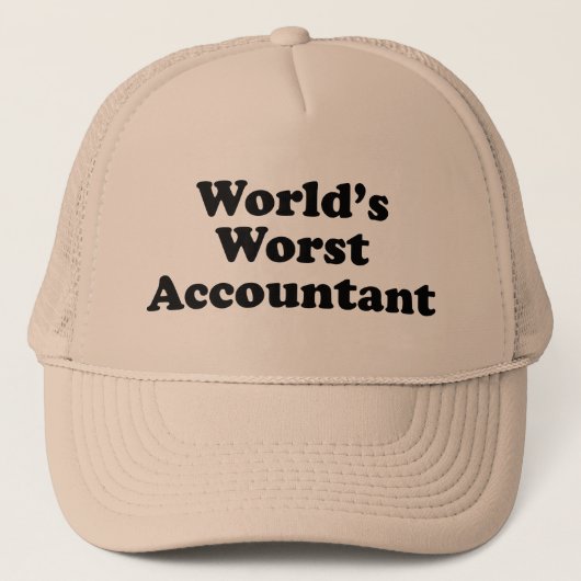 De ergste accountant ter wereld trucker pet (Voorkant)