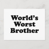 De ergste broer ter wereld briefkaart (Voorkant)