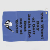 De ergste dag van Golf slaat de beste dag van het  Golfhanddoek (Horizontaal)