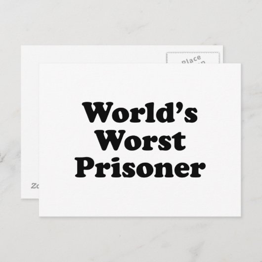 De ergste gevangene ter wereld briefkaart (Voorkant / Achterkant)
