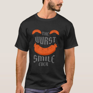 De ergste glimlach ooit wurst worst grappig Oktobe T-shirt