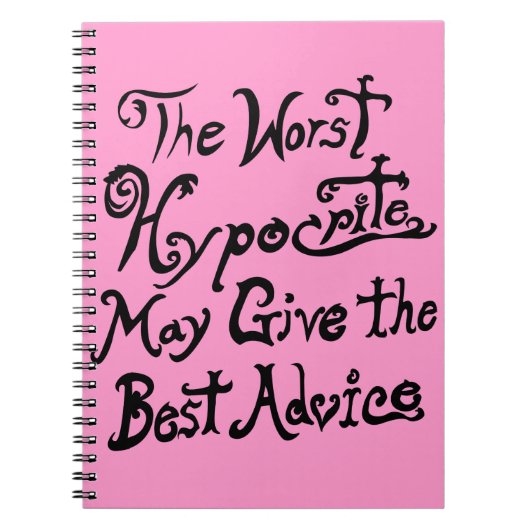 De ergste hypocriet notitieboek (Voorkant)