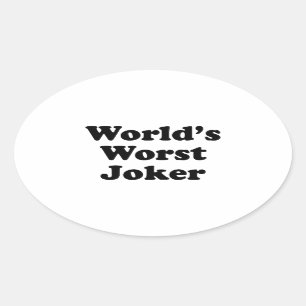 De ergste joker ter wereld ovale sticker