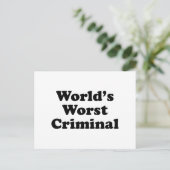 De ergste misdaad in de wereld briefkaart (Staand voorkant)