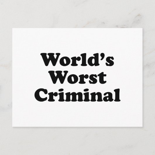 De ergste misdaad in de wereld briefkaart (Voorkant)