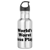 De ergste schaakspeler ter wereld waterfles  (Voorkant)