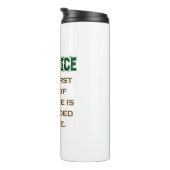 De ergste vorm van onrecht - citaat onrecht thermosbeker (Geroteerd rechts)