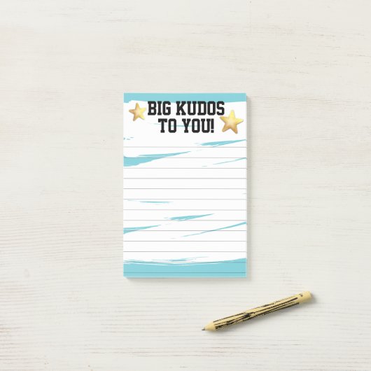 De erkenning van de werknemer na de toekenning van post-it® notes (Op bureau)