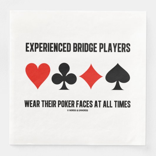 De ervaren spelers van de Brug Draag hun pokergezi Servet (Voorkant)
