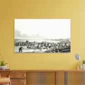 De eskimoes die de boten opblazen canvas afdruk (Insitu (Woonkamer))