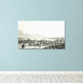 De eskimoes die de boten opblazen canvas afdruk (Insitu (Houten vloer))