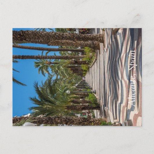 De Esplanade, Alicante, Spanje Feestdagenkaart (Voorkant)