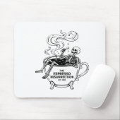 De Espresso Opstanding Grappige Skelet Koffie Muismat (Met muis)