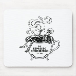 De Espresso Opstanding Grappige Skelet Koffie Muismat