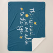 De essentie is onzichtbaar voor de ogen sherpa deken (Voorkant)