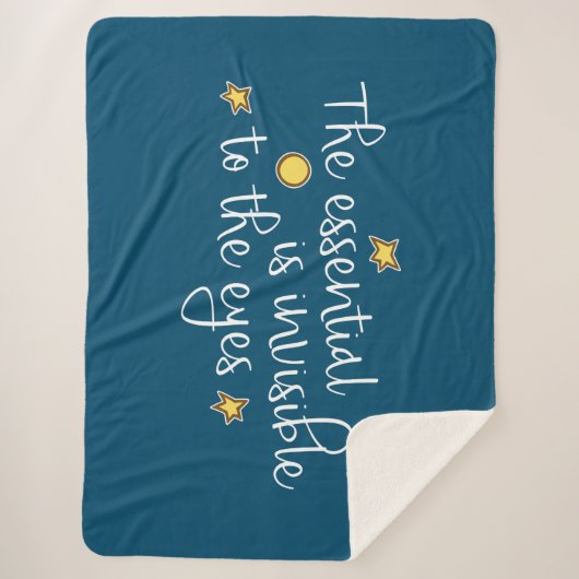 De essentie is onzichtbaar voor de ogen sherpa deken (Voorkant)