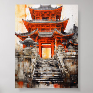 De essentie van Aziatische architectuur - Artistie Poster