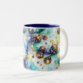 De essentie van Blueberry Tweekleurige Koffiemok (Voorkant rechts)