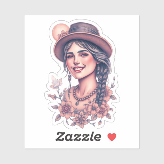 De essentie van de vrouw: genade, kracht en schoon sticker (Vel)