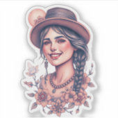 De essentie van de vrouw: genade, kracht en schoon sticker (Voorkant)