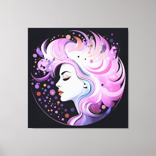 "De essentie van elegantie" Schoonheid van vrouwen Canvas Afdruk (Voorkant)